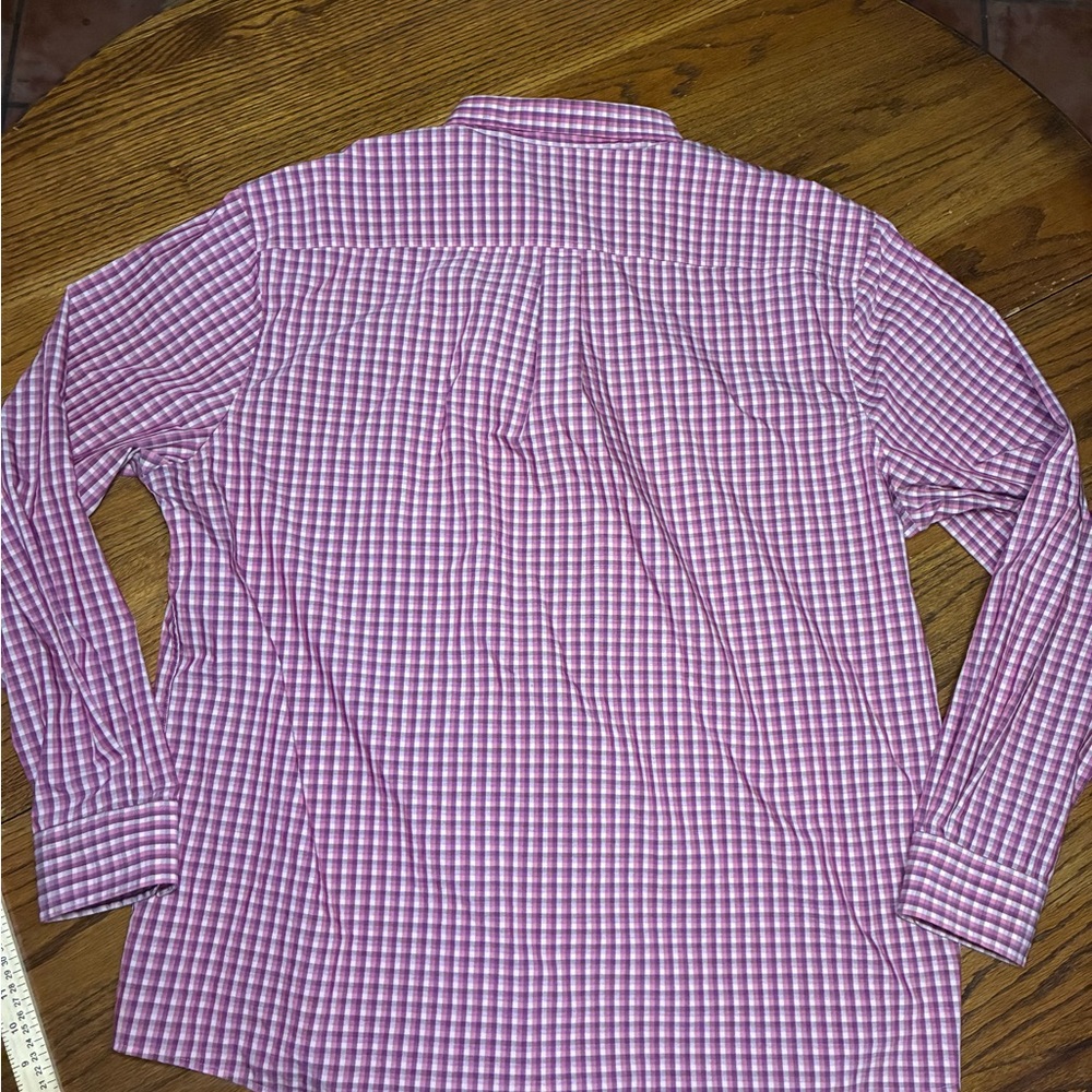 Lot of 2 johnnie-O Prep-Formance Gingham Button Down Shirts Mens XXL Purple Blue - Picture 5 of 11